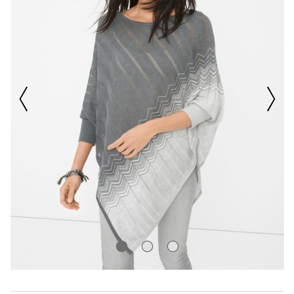 WHBM zig zag details sweater poncho size XS